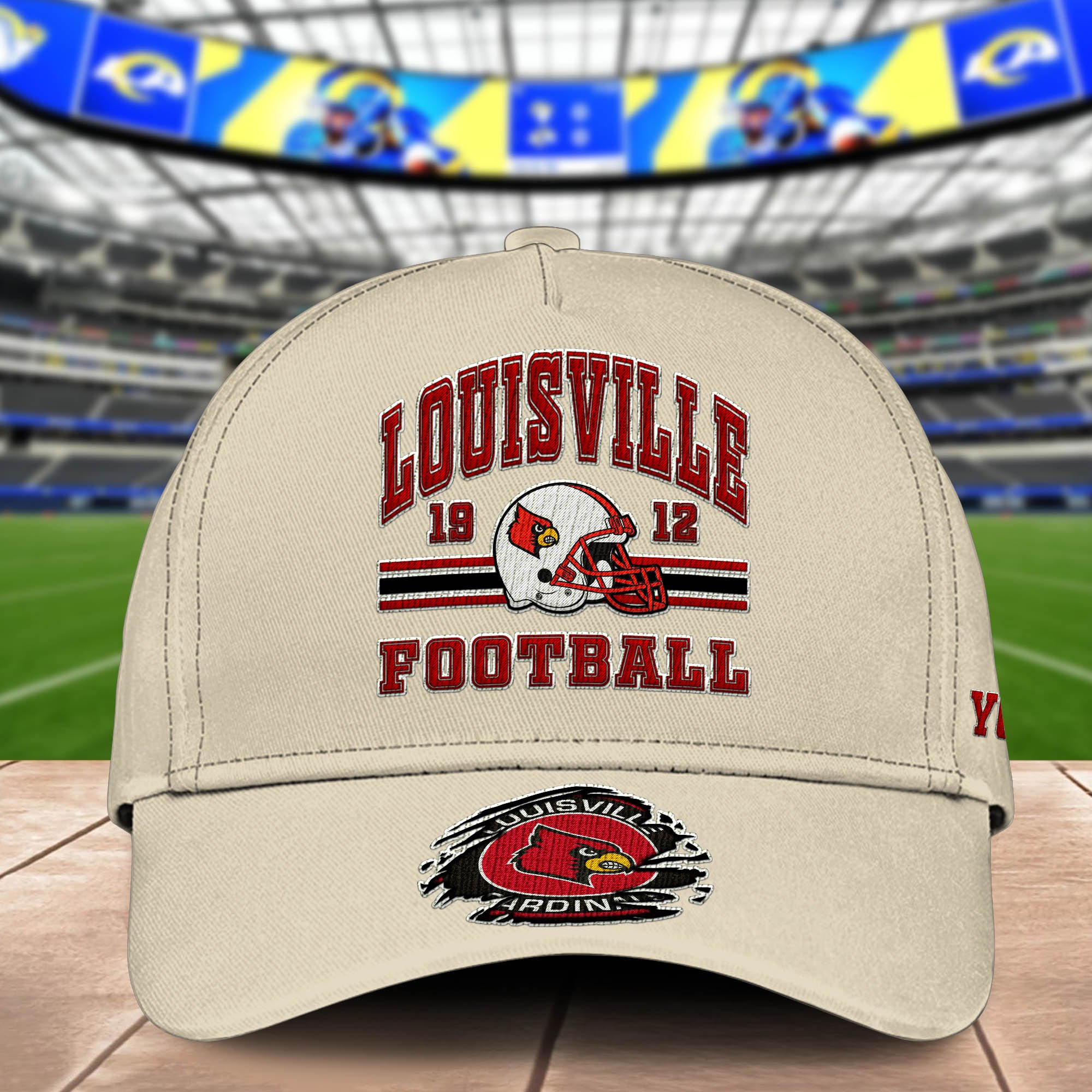 Alternative view of Louisville Cardinals Embroidered Cap 2024 Version Custom Your Name, Football Team Cap, Gifts For Football Lovers ETHY-60202
