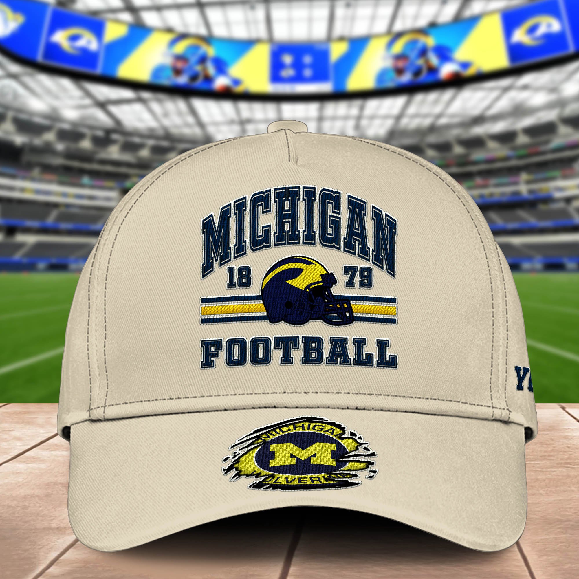 Alternative view of Michigan Wolverines Embroidered Cap 2024 Version Custom Your Name, Football Team Cap, Gifts For Football Lovers ETHY-60202