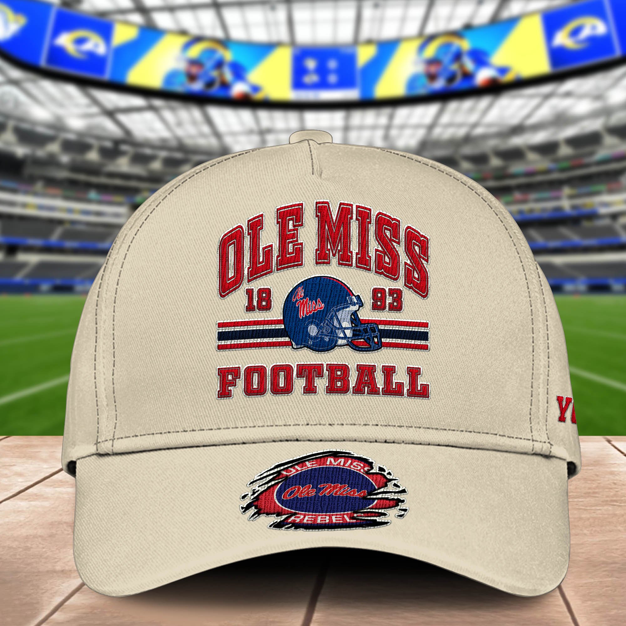 Alternative view of Ole Miss Rebels Embroidered Cap 2024 Version Custom Your Name, Football Team Cap, Gifts For Football Lovers ETHY-60202