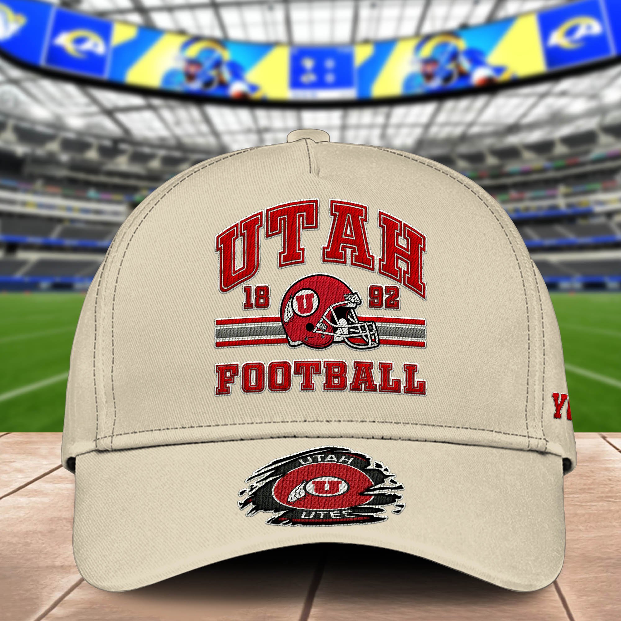 Alternative view of Utah Utes Embroidered Cap 2024 Version Custom Your Name, Football Team Cap, Gifts For Football Lovers ETHY-60202