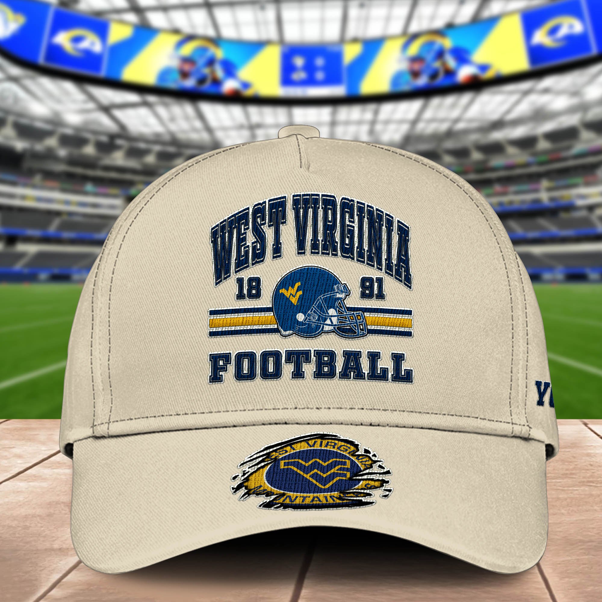 Alternative view of West Virginia Mountaineers Embroidered Cap 2024 Version Custom Your Name, Football Team Cap, Gifts For Football Lovers ETHY-60202