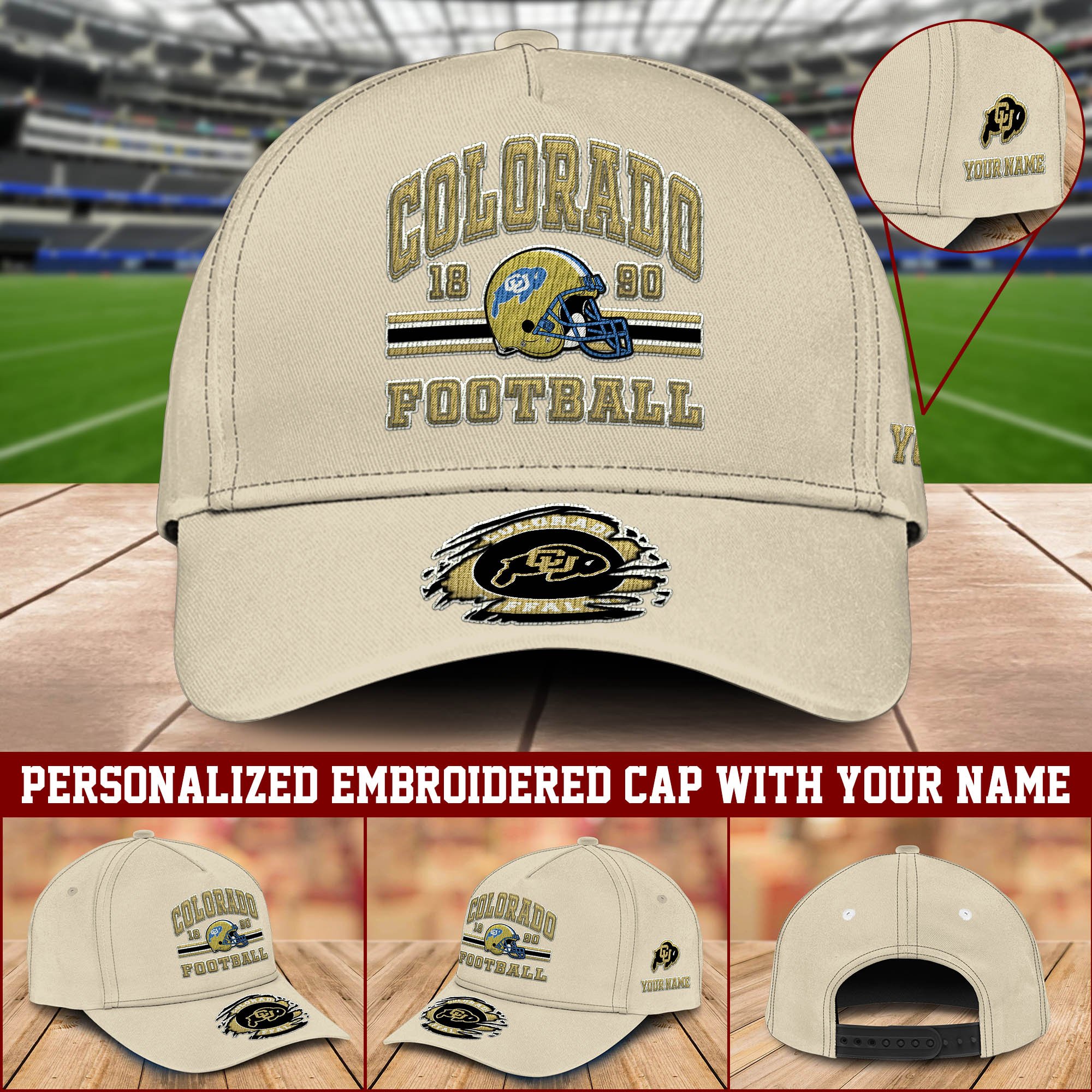 Colorado Buffaloes Embroidered Cap 2024 Version Custom Your Name, Football Team Cap, Gifts For Football Lovers ETHY-60202