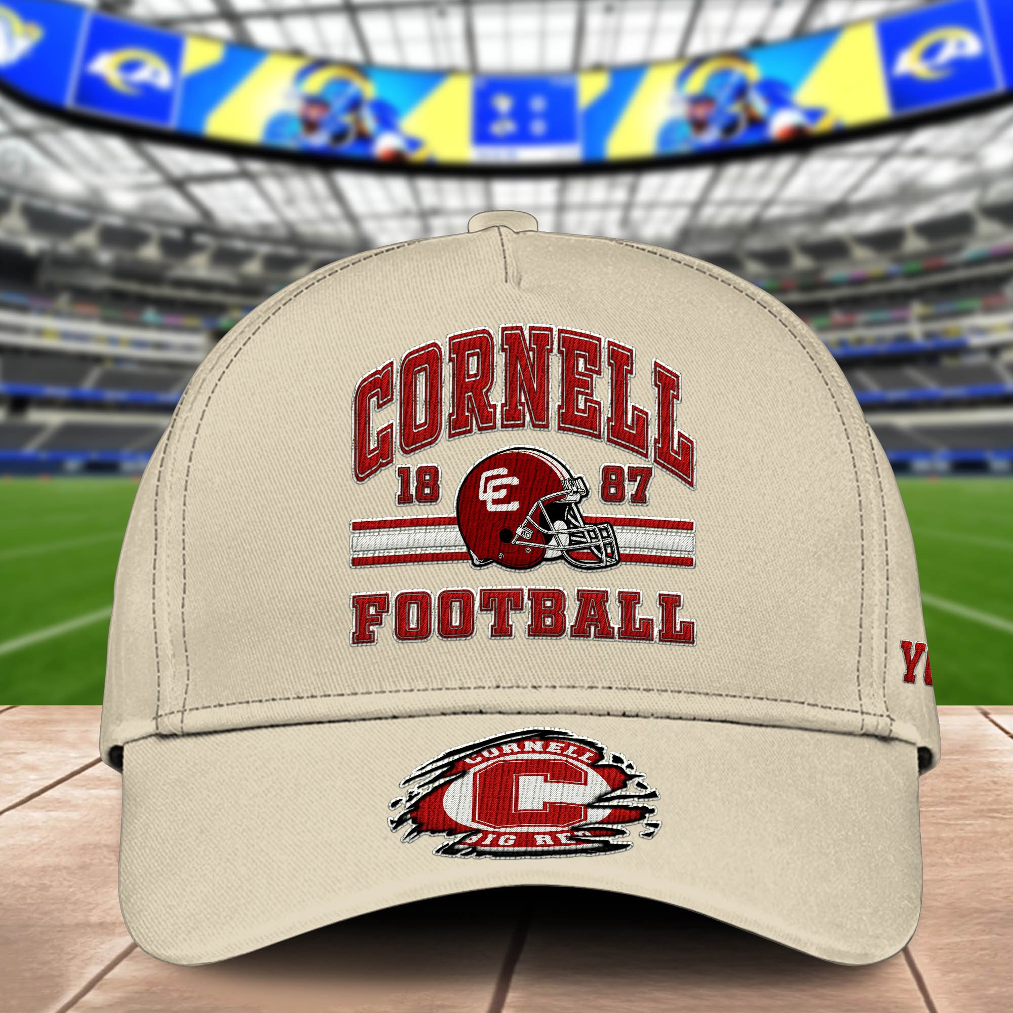 Alternative view of Cornell Big Red Embroidered Cap 2024 Version Custom Your Name, Football Team Cap, Gifts For Football Lovers ETHY-60202