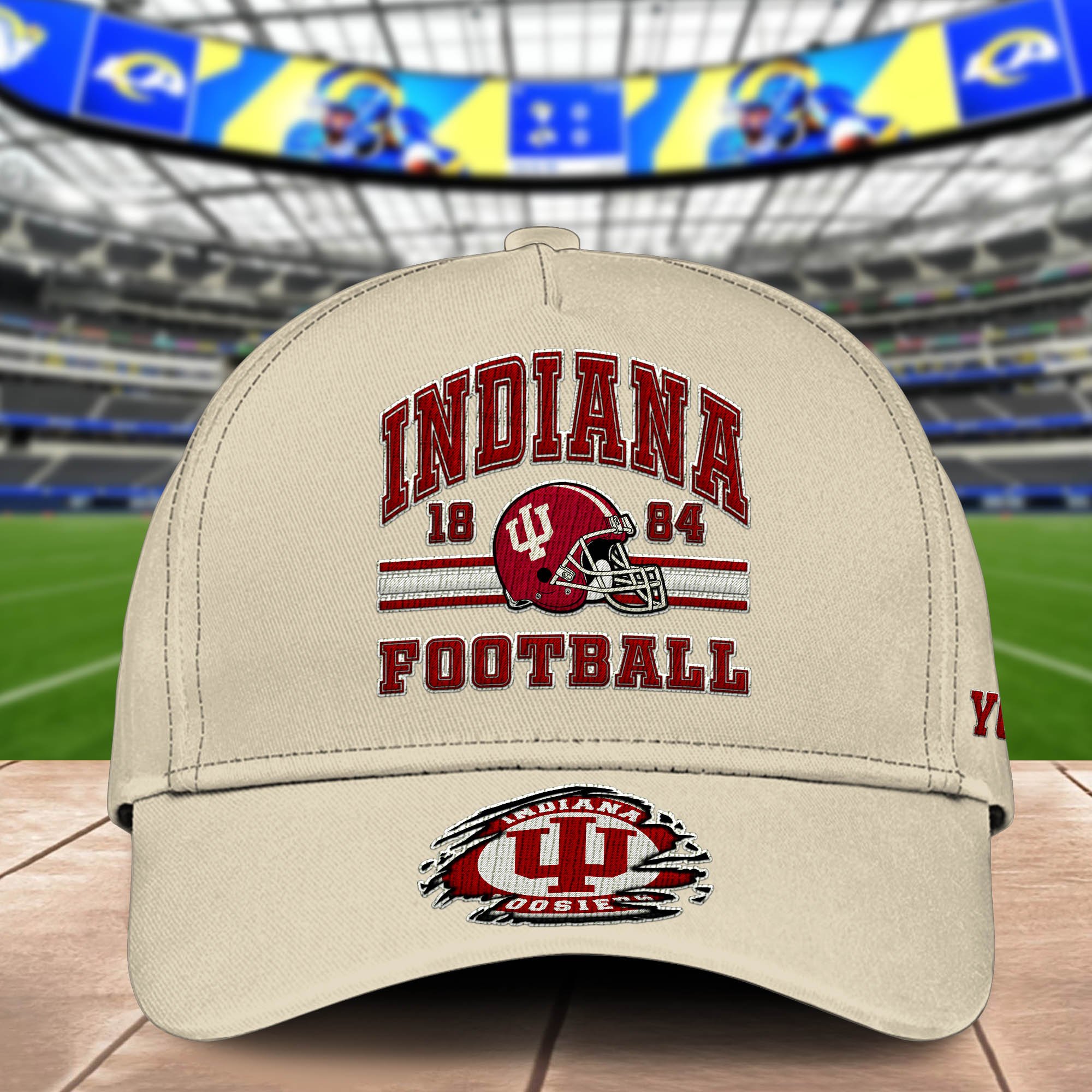 Alternative view of Indiana Hoosiers Embroidered Cap 2024 Version Custom Your Name, Football Team Cap, Gifts For Football Lovers ETHY-60202