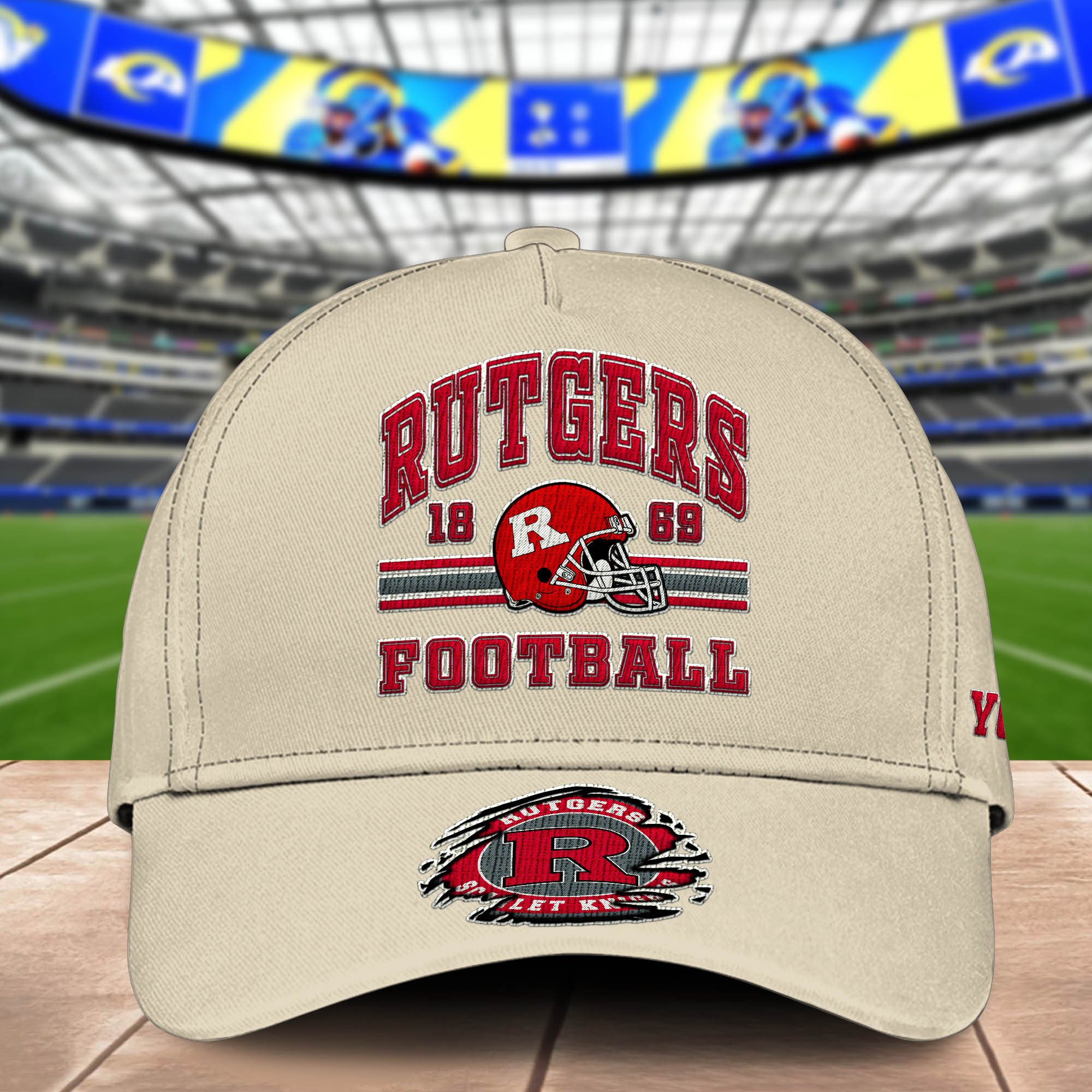 Alternative view of Rutgers Scarlet Knights Embroidered Cap 2024 Version Custom Your Name, Football Team Cap, Gifts For Football Lovers ETHY-60202