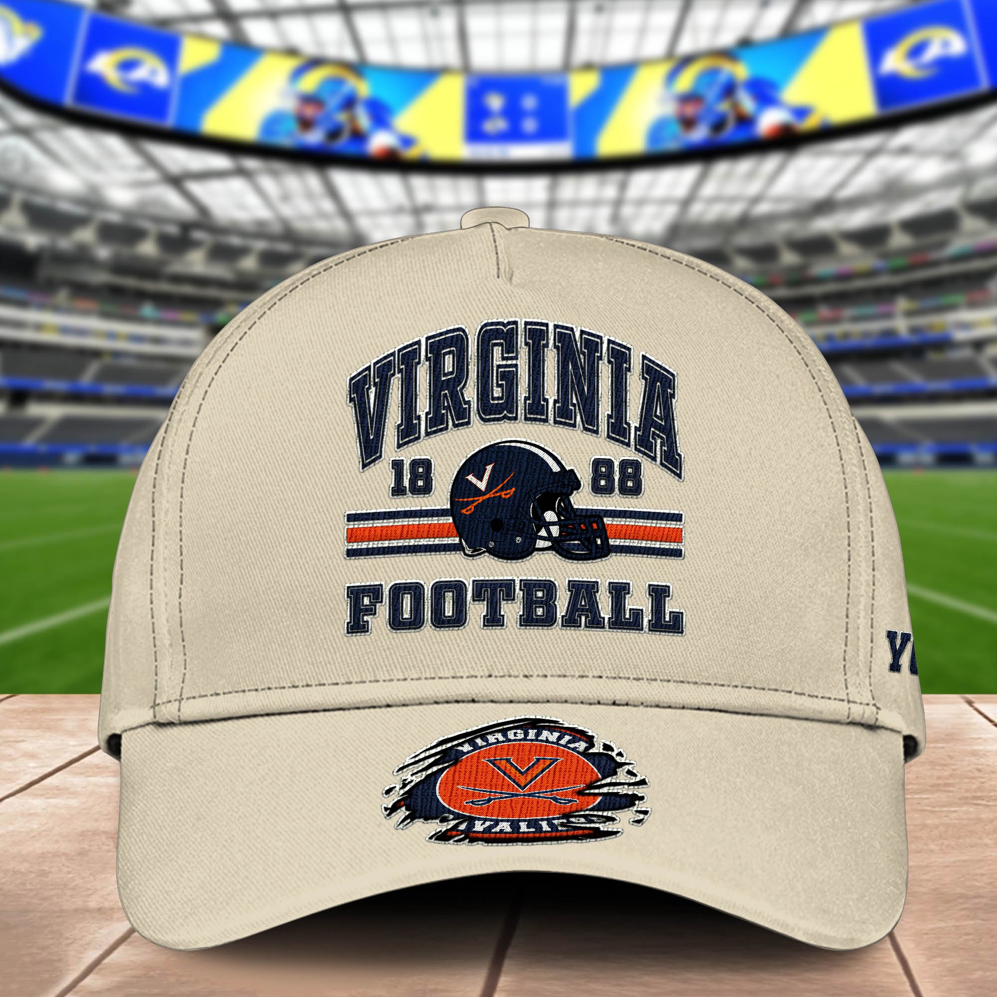 Alternative view of Virginia Cavaliers Embroidered Cap 2024 Version Custom Your Name, Football Team Cap, Gifts For Football Lovers ETHY-60202