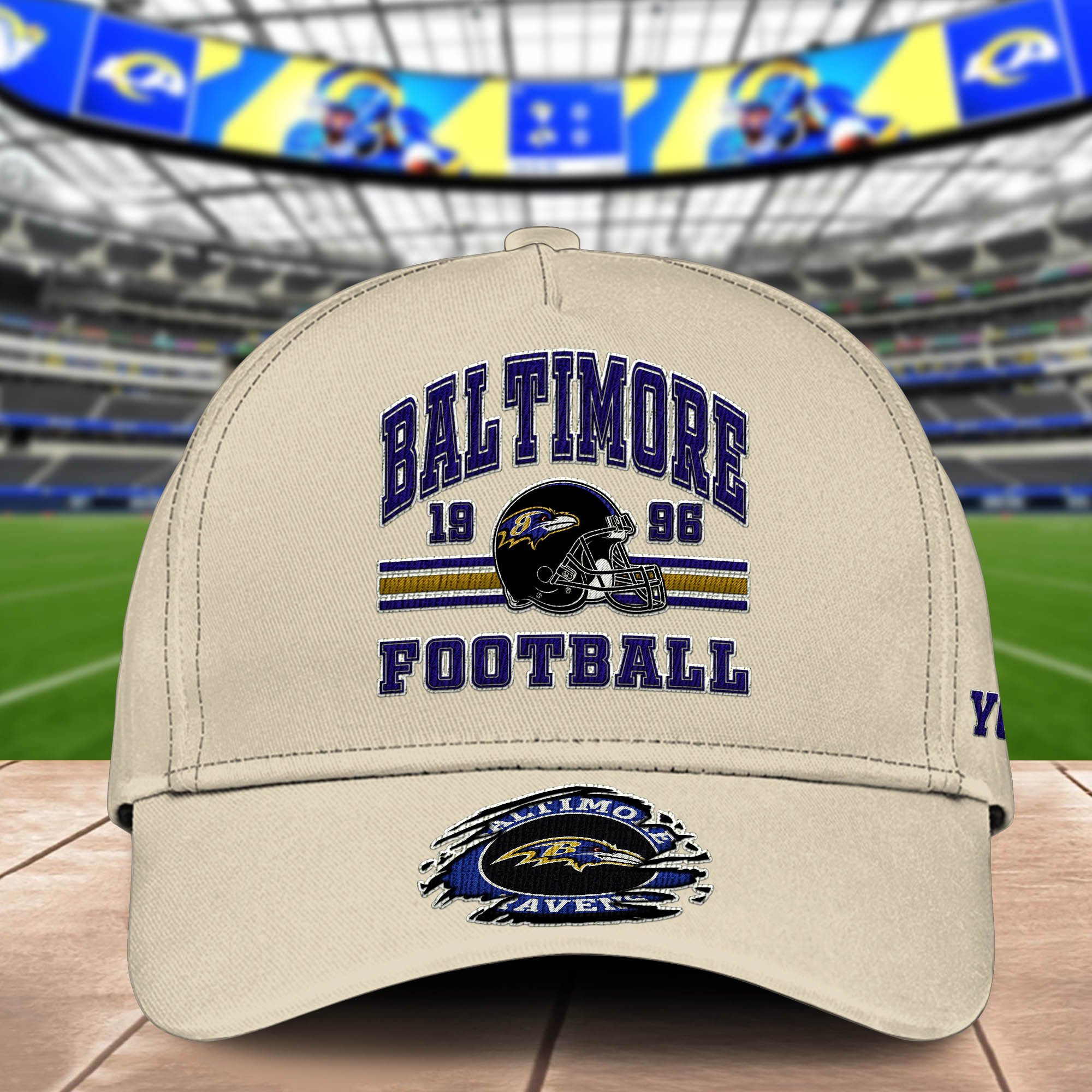 Alternative view of Baltimore Ravens Embroidered Cap 2024 Version Custom Your Name, Football Team Cap, Gifts For Football Lovers ETHY-60202