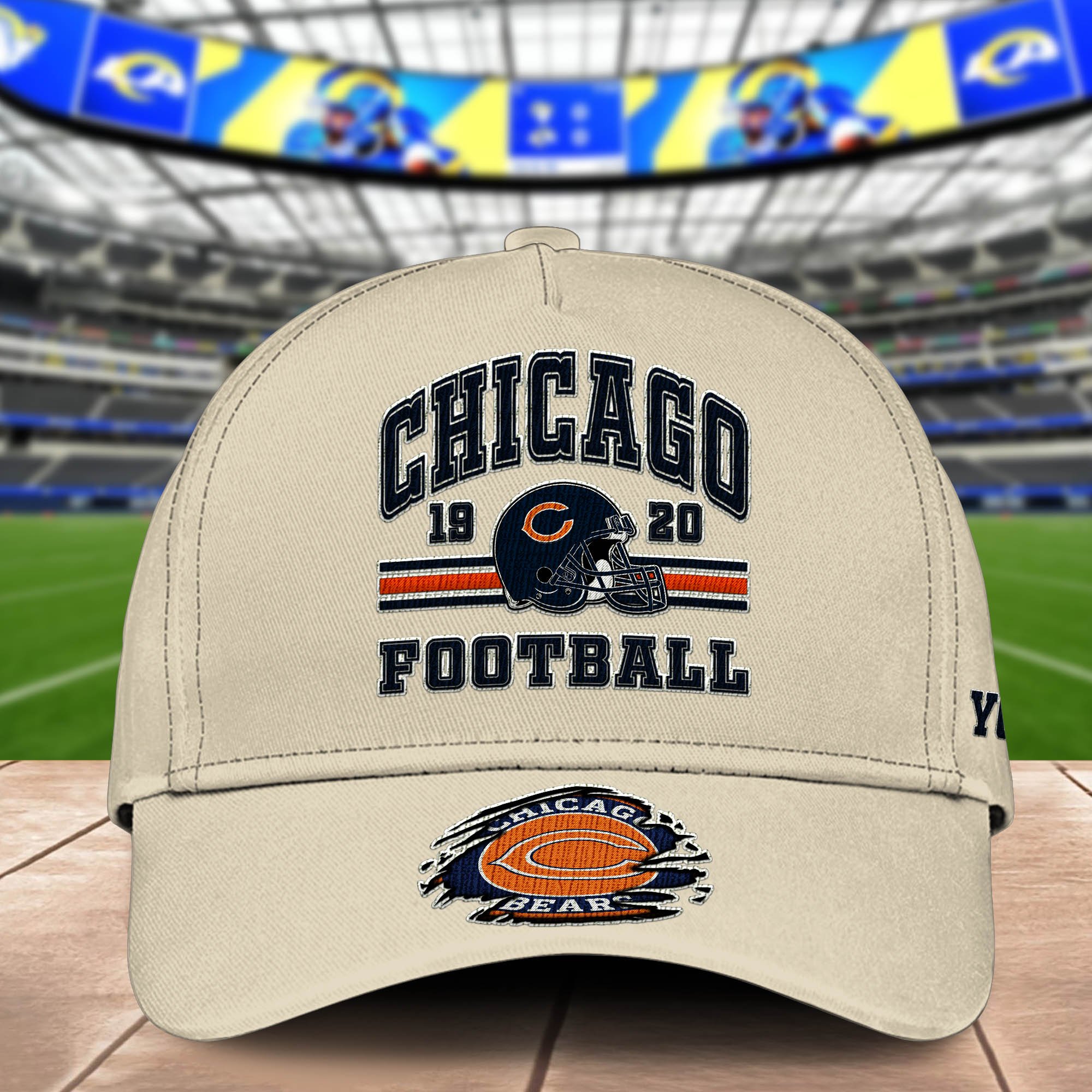 Alternative view of Chicago Bears Embroidered Cap 2024 Version Custom Your Name, Football Team Cap, Gifts For Football Lovers ETHY-60202