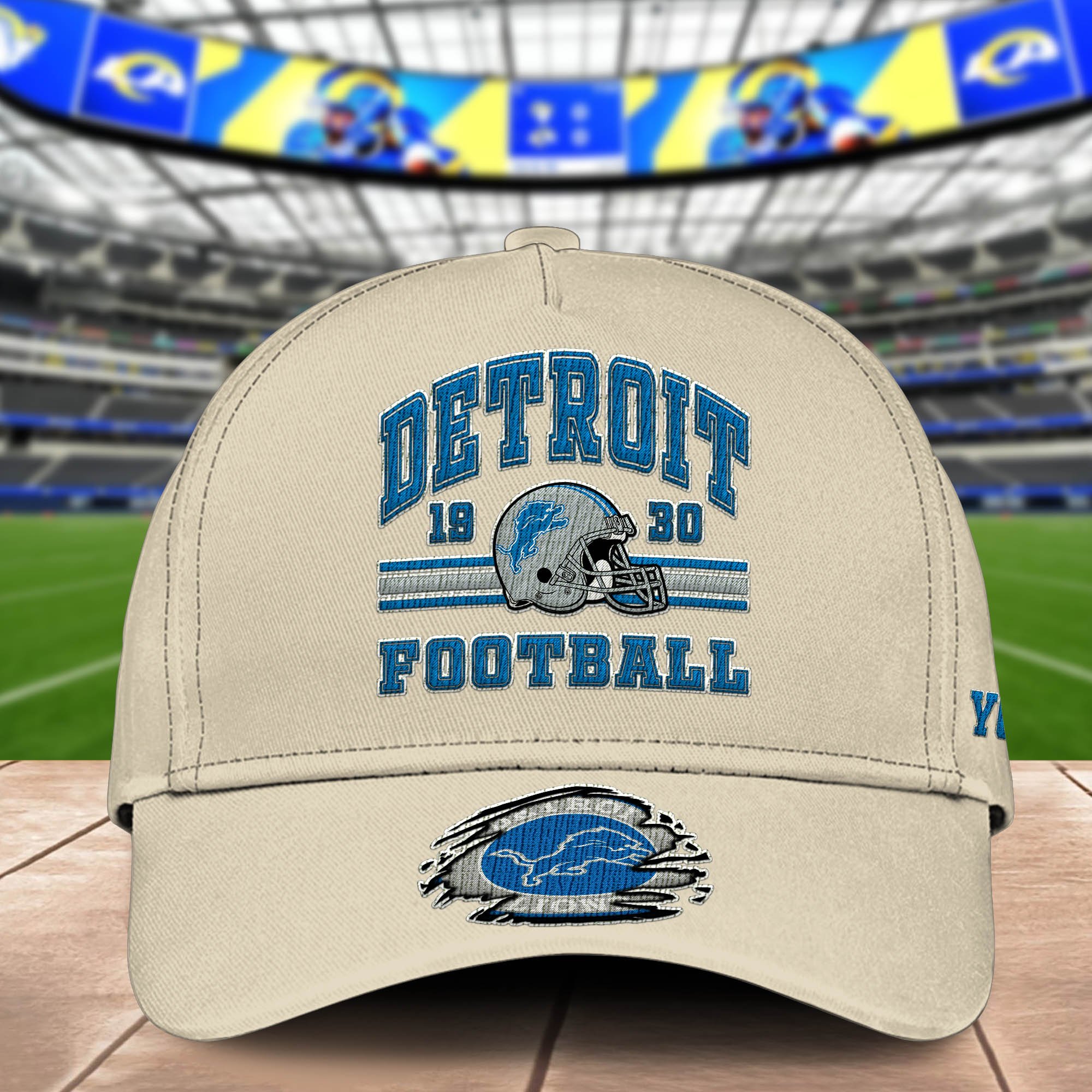 Alternative view of Detroit Lions Embroidered Cap 2024 Version Custom Your Name, Football Team Cap, Gifts For Football Lovers ETHY-60202