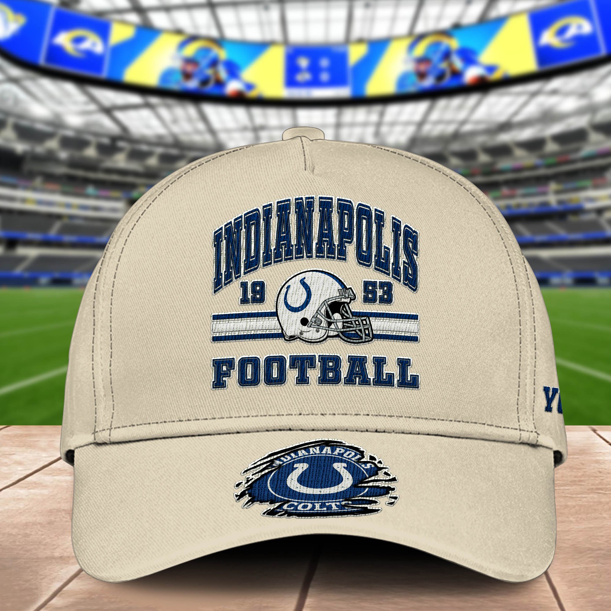 Alternative view of Indianapolis Colts Embroidered Cap 2024 Version Custom Your Name, Football Team Cap, Gifts For Football Lovers ETHY-60202