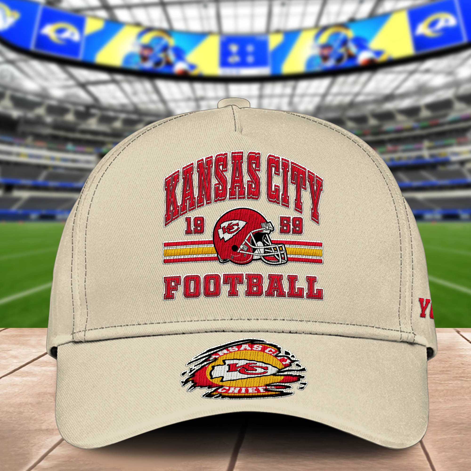 Alternative view of Kansas City Chiefs Embroidered Cap 2024 Version Custom Your Name, Football Team Cap, Gifts For Football Lovers ETHY-60202