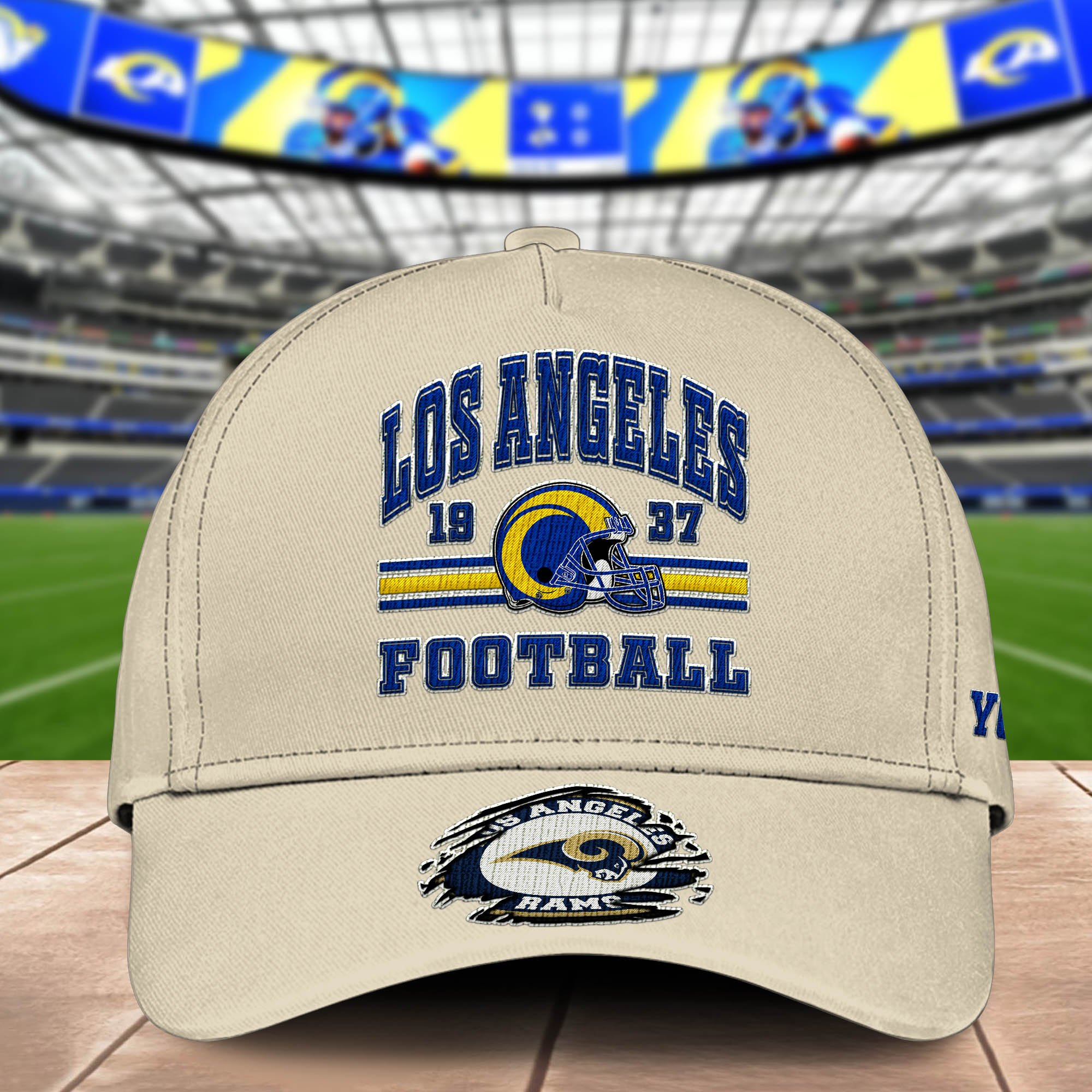 Alternative view of Los Angeles Rams Embroidered Cap 2024 Version Custom Your Name, Football Team Cap, Gifts For Football Lovers ETHY-60202