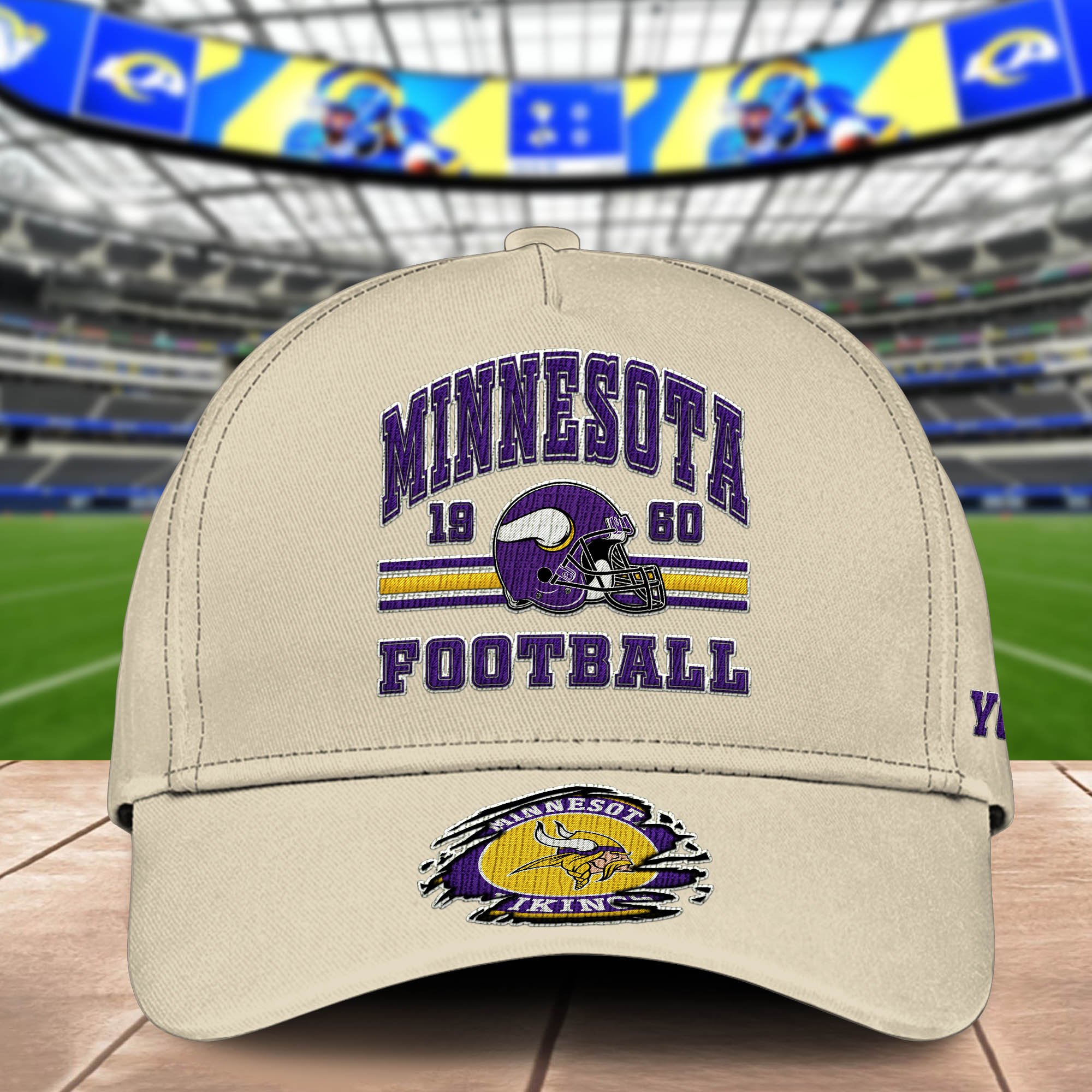 Alternative view of Minnesota Vikings Embroidered Cap 2024 Version Custom Your Name, Football Team Cap, Gifts For Football Lovers ETHY-60202