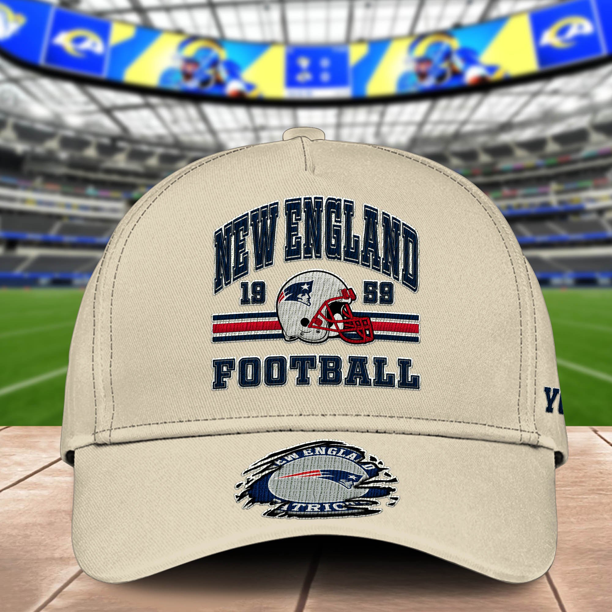 Alternative view of New England Patriots Embroidered Cap 2024 Version Custom Your Name, Football Team Cap, Gifts For Football Lovers ETHY-60202