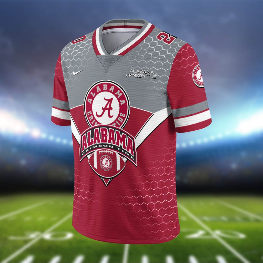 Alternative view of Alabama Crimson Tide Vneck Football Jersey 2024 Version Personalized Your Name And Number, Sport Shirt, Sport Gifts ETHY-62990