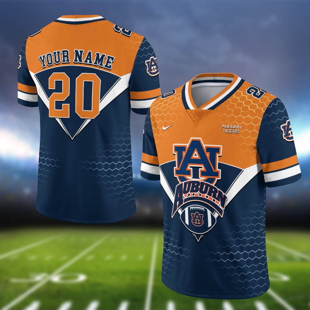 Auburn Tigers Vneck Football Jersey 2024 Version Personalized Your Name And Number, Sport Shirt, Sport Gifts ETHY-62990