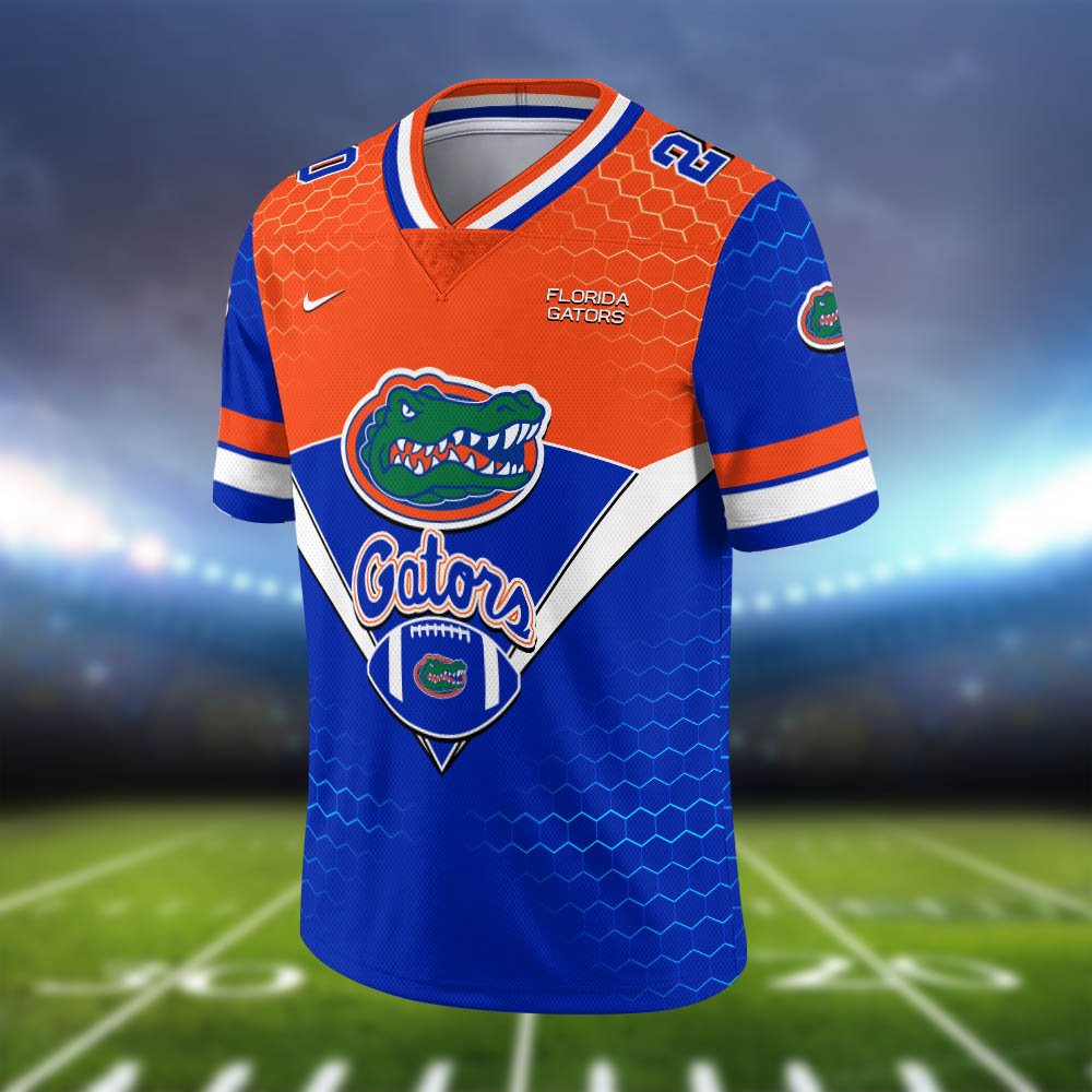 Alternative view of Florida Gators Vneck Football Jersey 2024 Version Personalized Your Name And Number, Sport Shirt, Sport Gifts ETHY-62990