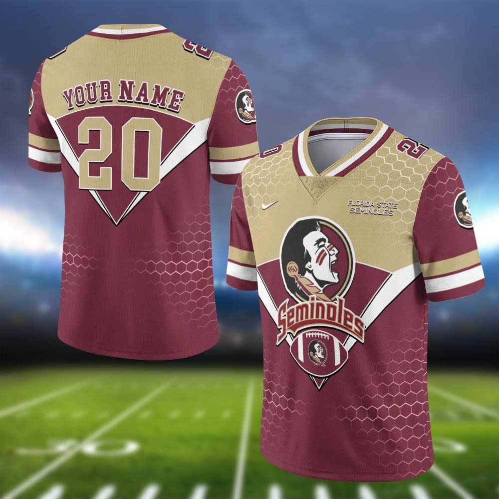 Florida State Seminoles Vneck Football Jersey 2024 Version Personalized Your Name And Number, Sport Shirt, Sport Gifts ETHY-62990