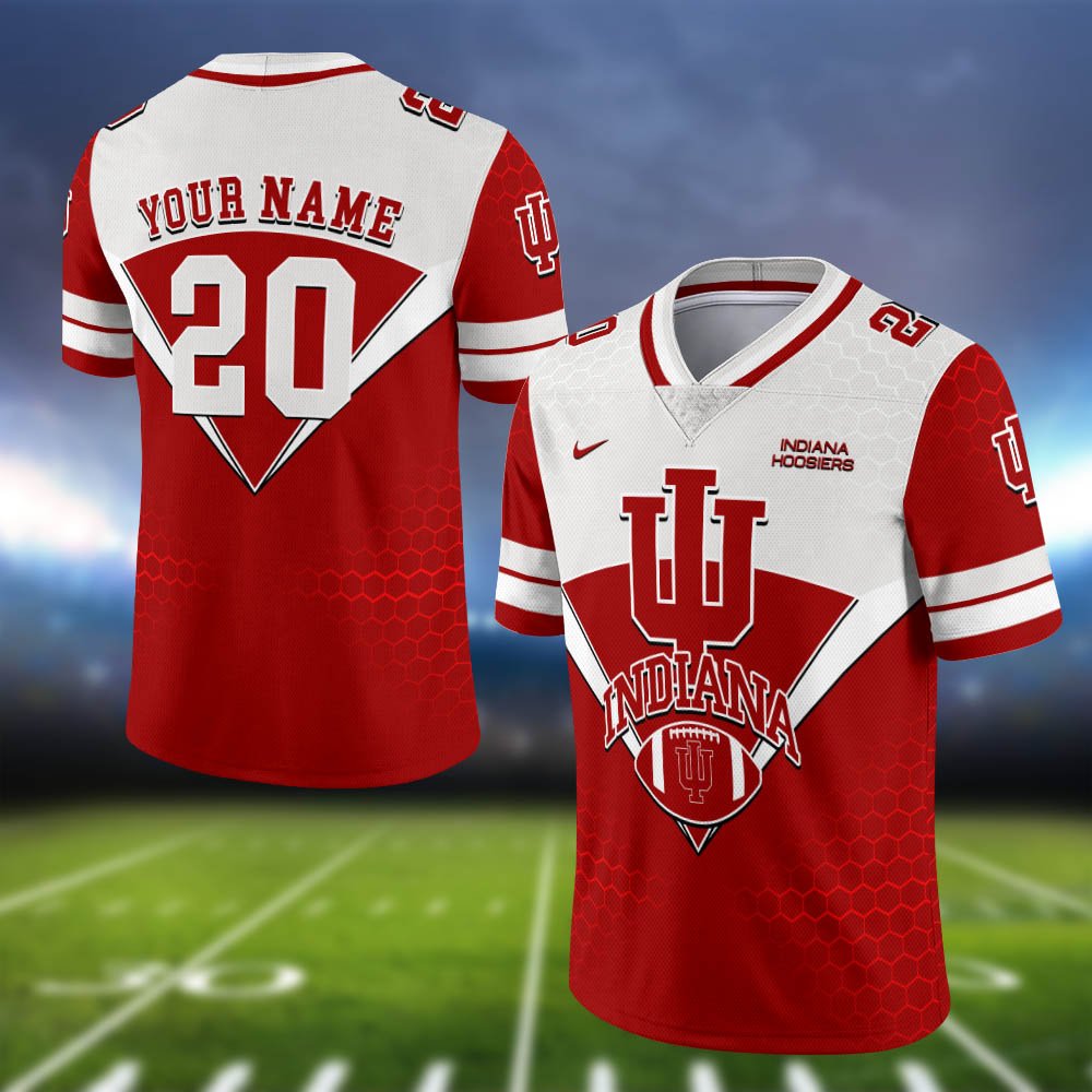 Indiana Hoosiers Vneck Football Jersey 2024 Version Personalized Your Name And Number, Sport Shirt, Sport Gifts ETHY-62990