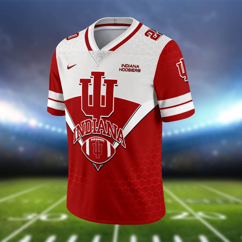 Alternative view of Indiana Hoosiers Vneck Football Jersey 2024 Version Personalized Your Name And Number, Sport Shirt, Sport Gifts ETHY-62990