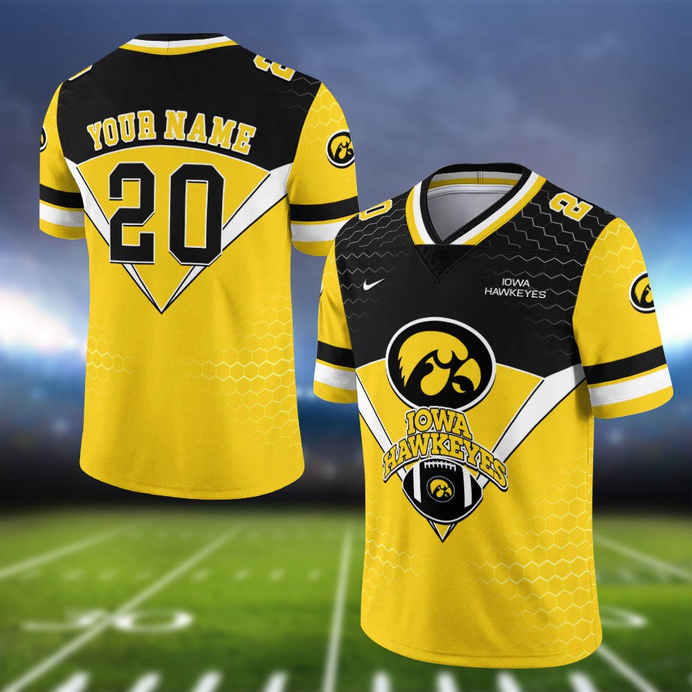 Iowa Hawkeyes Vneck Football Jersey 2024 Version Personalized Your Name And Number, Sport Shirt, Sport Gifts ETHY-62990