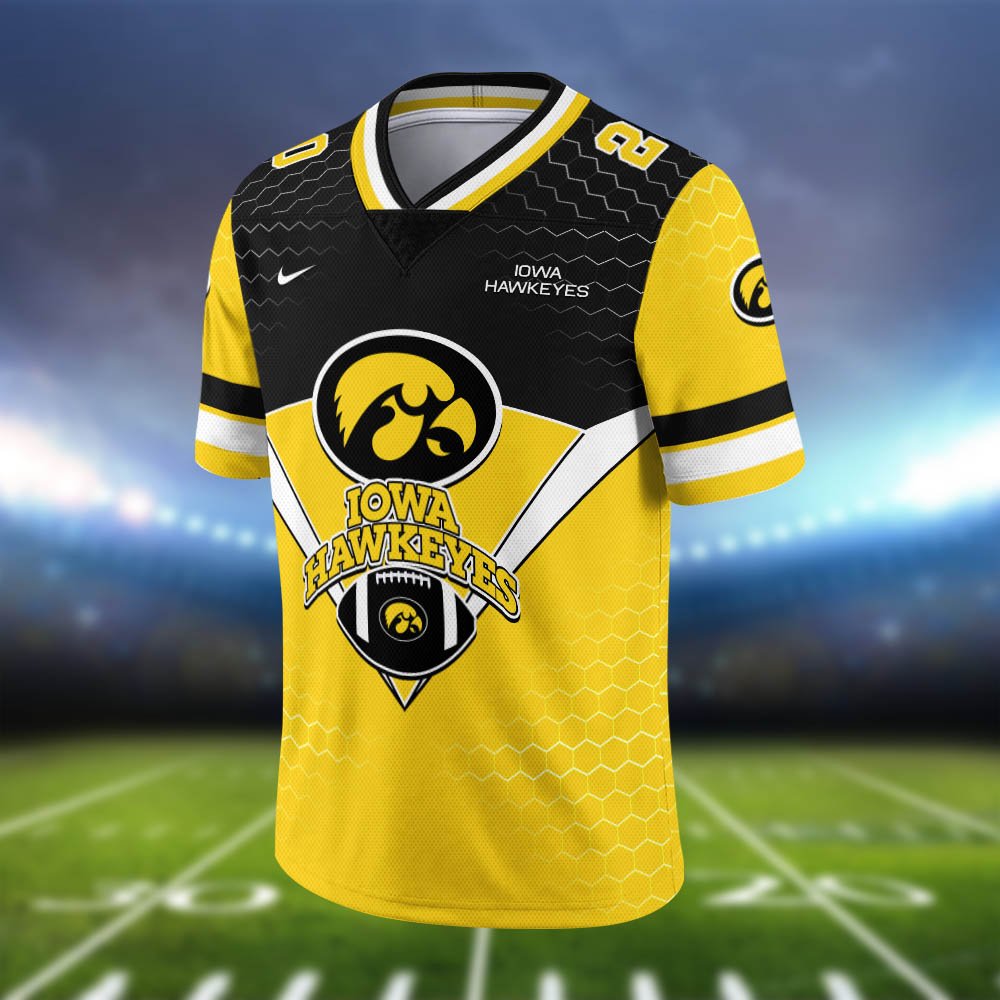 Alternative view of Iowa Hawkeyes Vneck Football Jersey 2024 Version Personalized Your Name And Number, Sport Shirt, Sport Gifts ETHY-62990