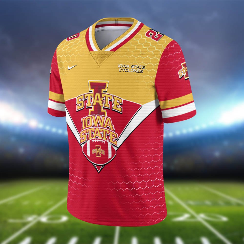 Alternative view of Iowa State Cyclones Vneck Football Jersey 2024 Version Personalized Your Name And Number, Sport Shirt, Sport Gifts ETHY-62990