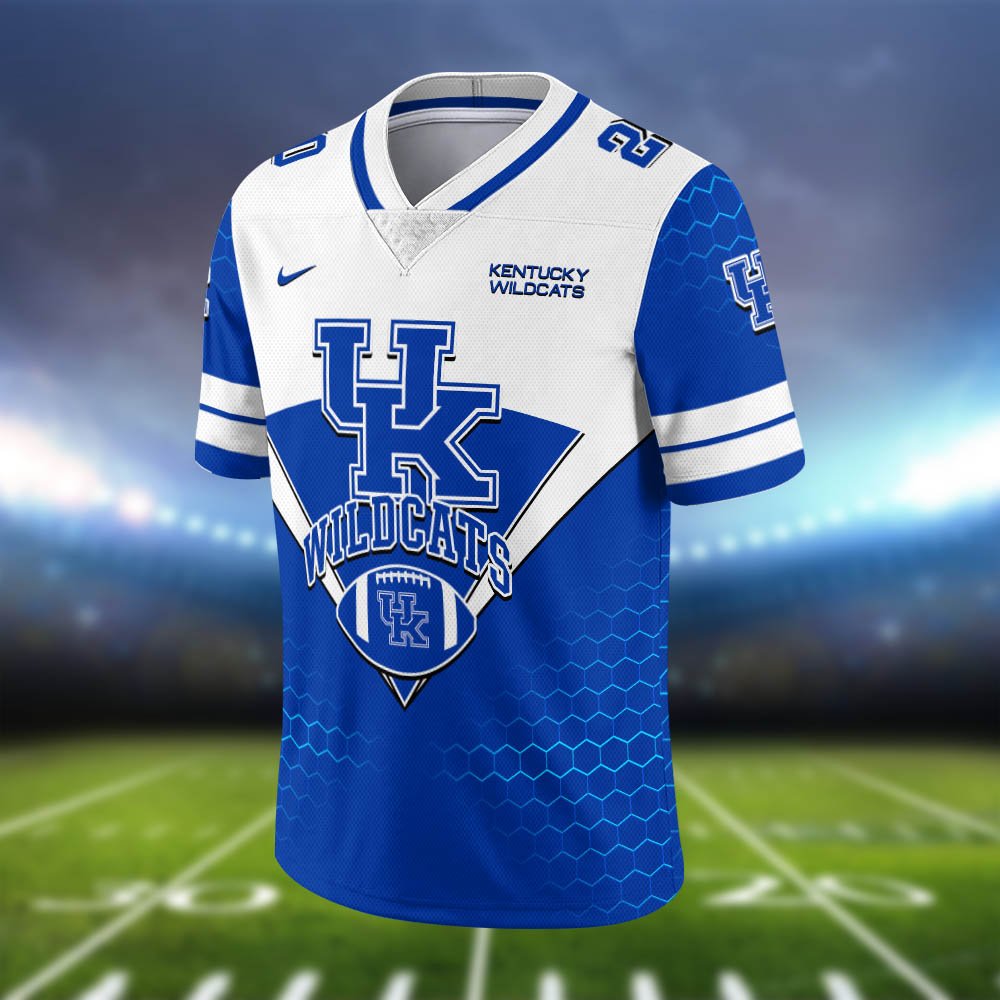 Alternative view of Kentucky Wildcats Vneck Football Jersey 2024 Version Personalized Your Name And Number, Sport Shirt, Sport Gifts ETHY-62990