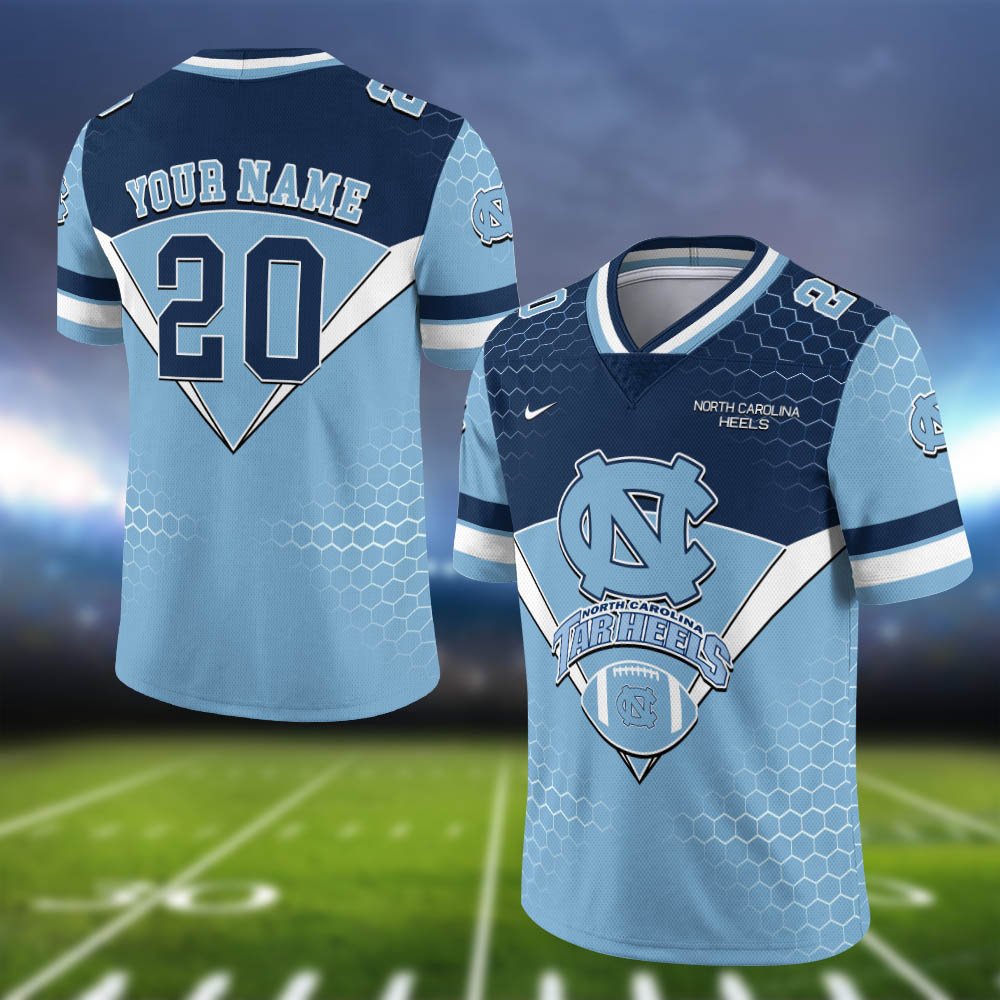 North Carolina Tar Heels Vneck Football Jersey 2024 Version Personalized Your Name And Number, Sport Shirt, Sport Gifts ETHY-62990