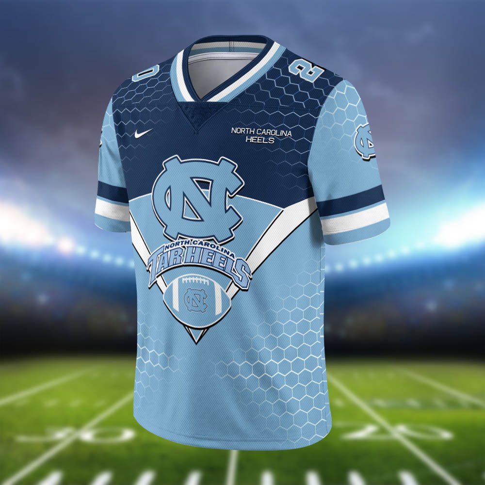 Alternative view of North Carolina Tar Heels Vneck Football Jersey 2024 Version Personalized Your Name And Number, Sport Shirt, Sport Gifts ETHY-62990