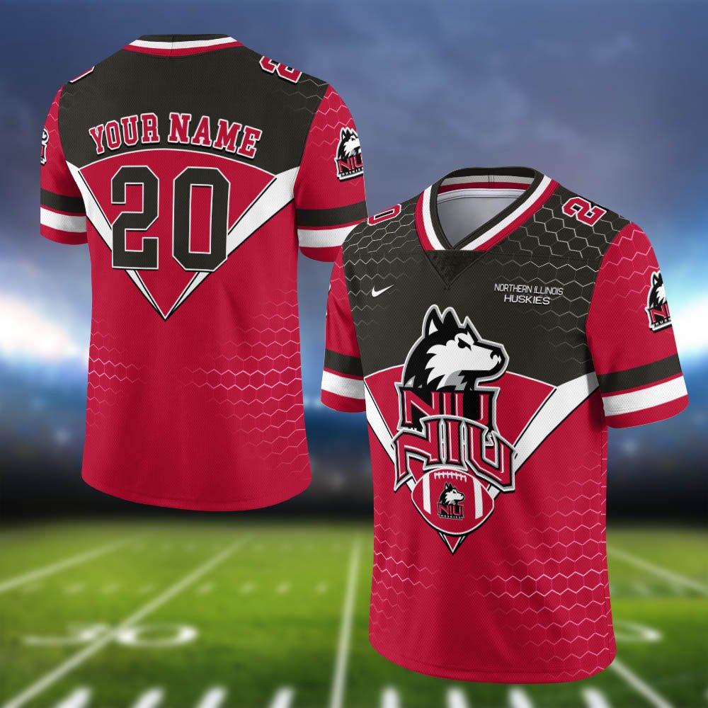 Northern Illinois Huskies Vneck Football Jersey 2024 Version Personalized Your Name And Number, Sport Shirt, Sport Gifts ETHY-62990