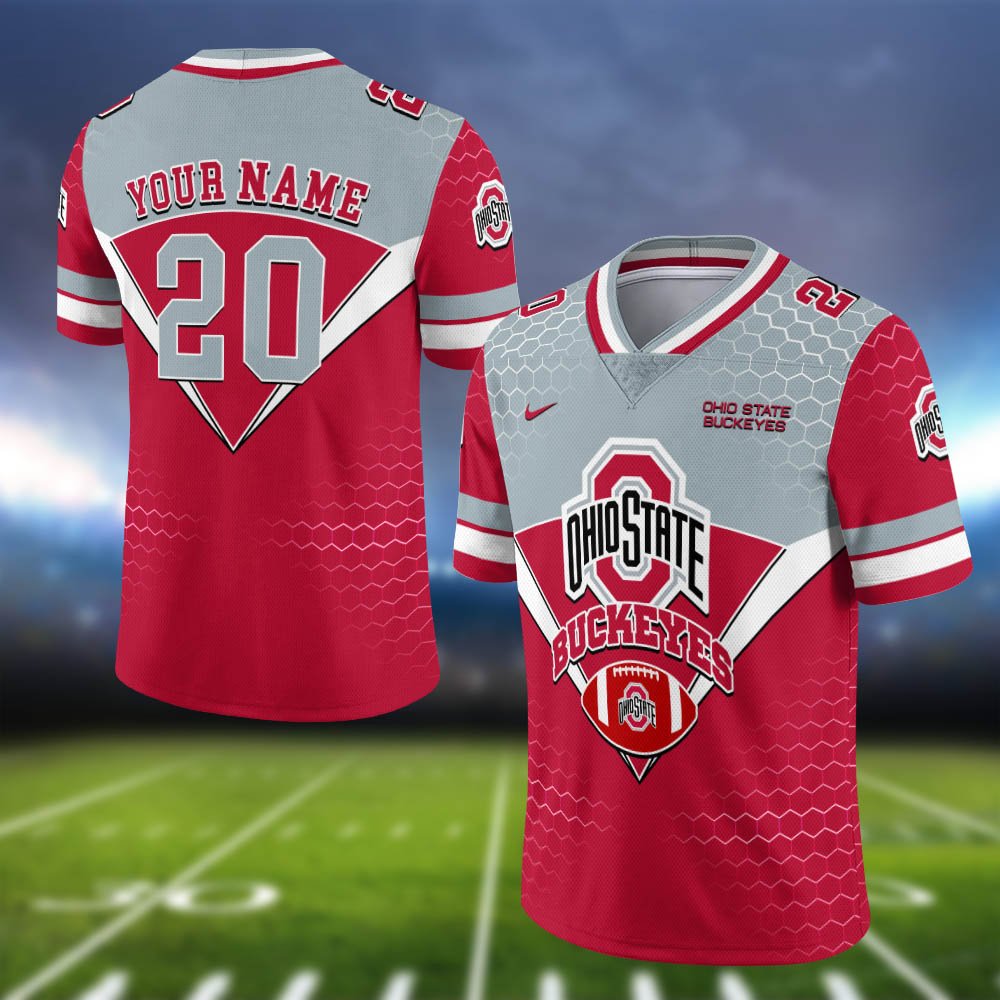 Ohio State Buckeyes Vneck Football Jersey 2024 Version Personalized Your Name And Number, Sport Shirt, Sport Gifts ETHY-62990