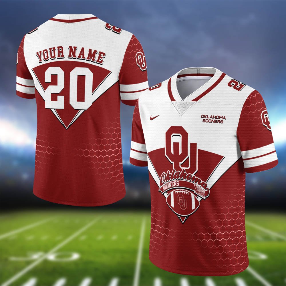 Oklahoma Sooners Vneck Football Jersey 2024 Version Personalized Your Name And Number, Sport Shirt, Sport Gifts ETHY-62990
