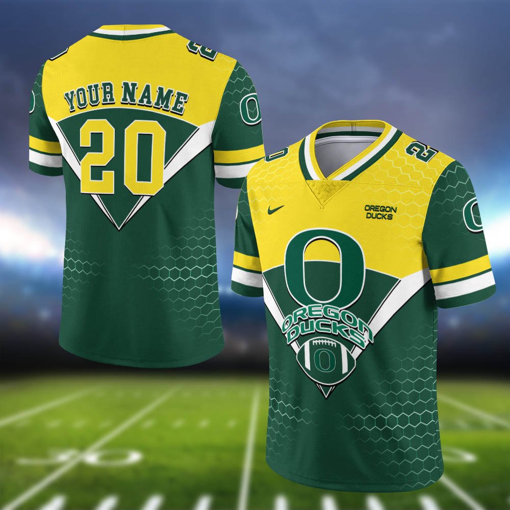 Oregon Ducks Vneck Football Jersey 2024 Version Personalized Your Name And Number, Sport Shirt, Sport Gifts ETHY-62990