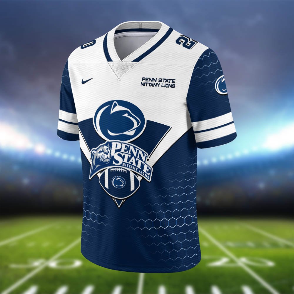 Alternative view of Penn State Nittany Lions Vneck Football Jersey 2024 Version Personalized Your Name And Number, Sport Shirt, Sport Gifts ETHY-62990