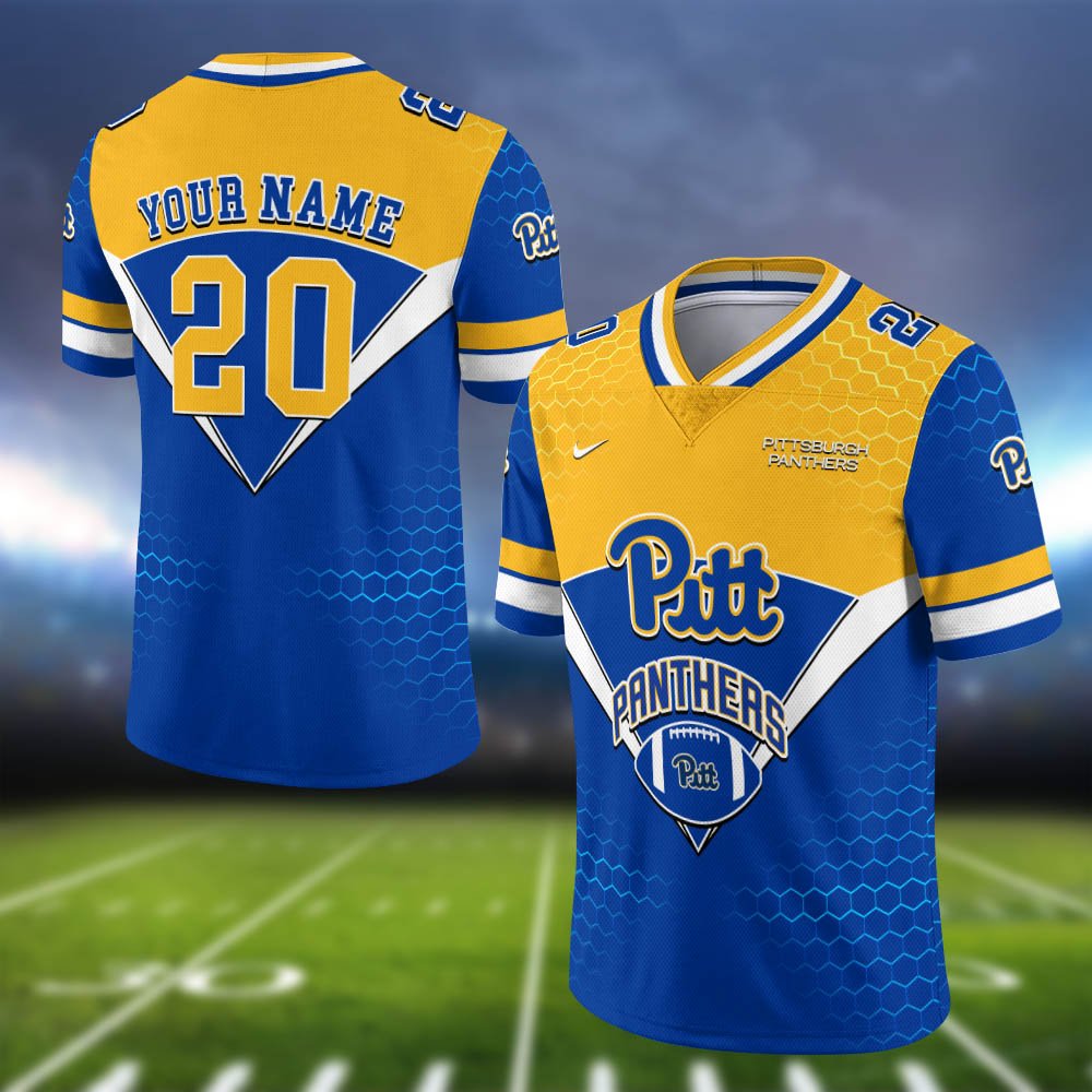 Pittsburgh Panthers Vneck Football Jersey 2024 Version Personalized Your Name And Number, Sport Shirt, Sport Gifts ETHY-62990