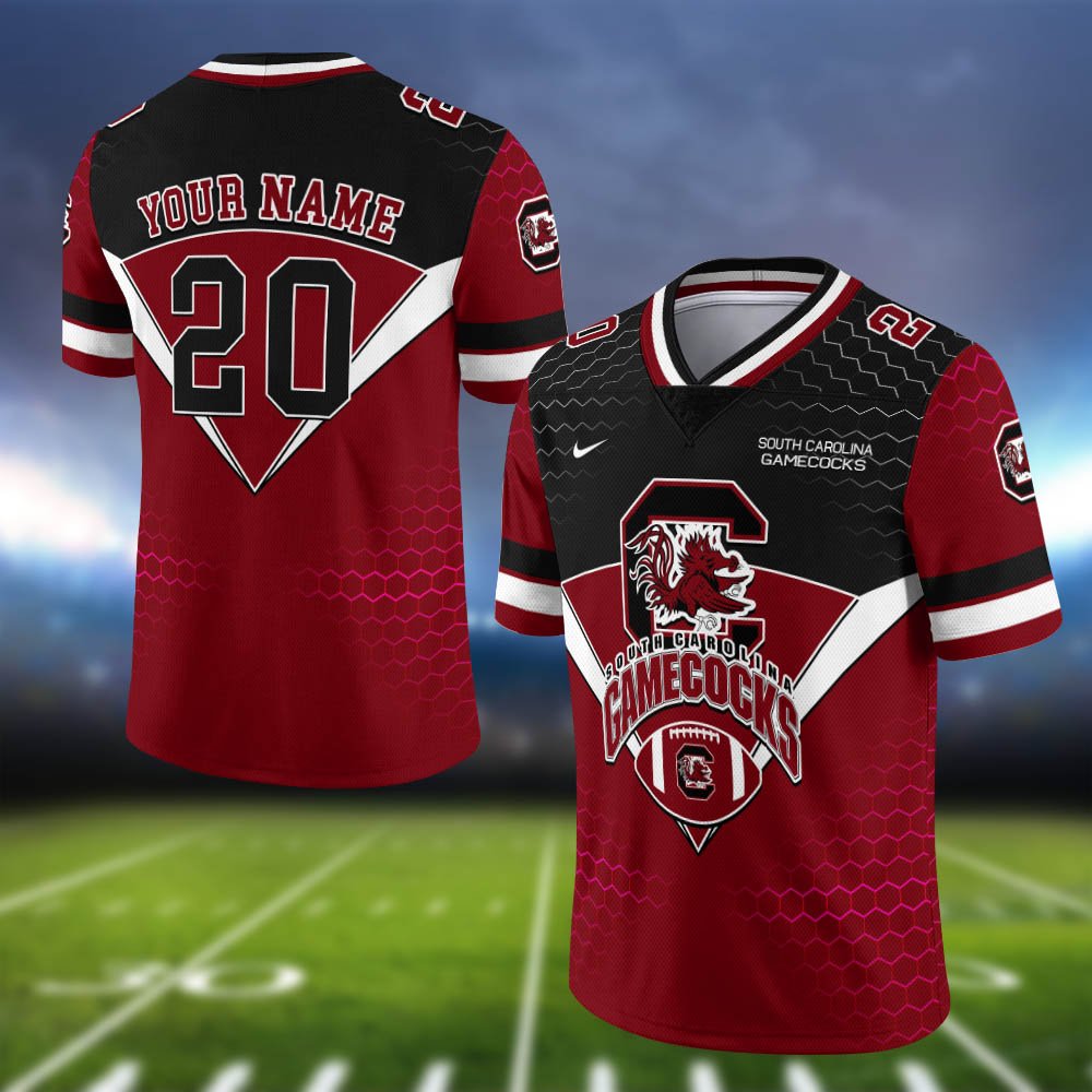 South Carolina Gamecocks Vneck Football Jersey 2024 Version Personalized Your Name And Number, Sport Shirt, Sport Gifts ETHY-62990