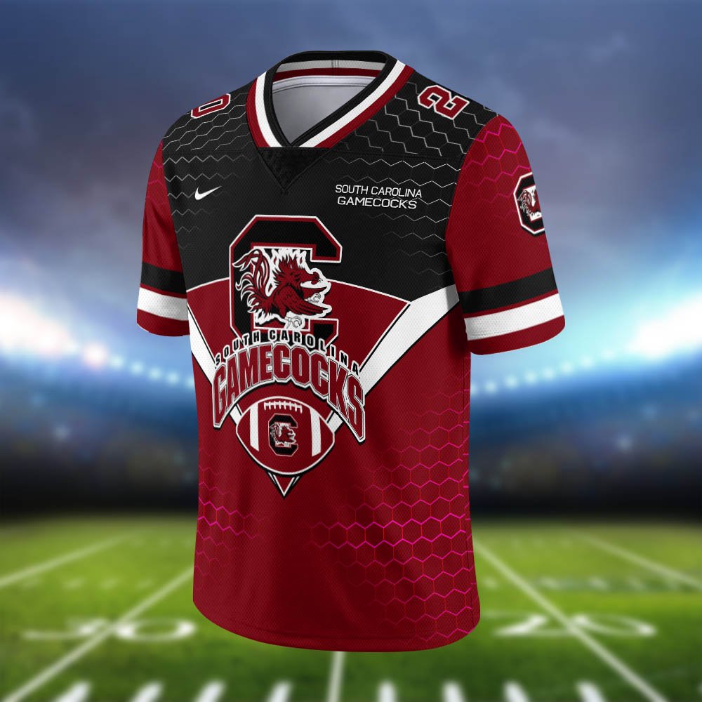 Alternative view of South Carolina Gamecocks Vneck Football Jersey 2024 Version Personalized Your Name And Number, Sport Shirt, Sport Gifts ETHY-62990