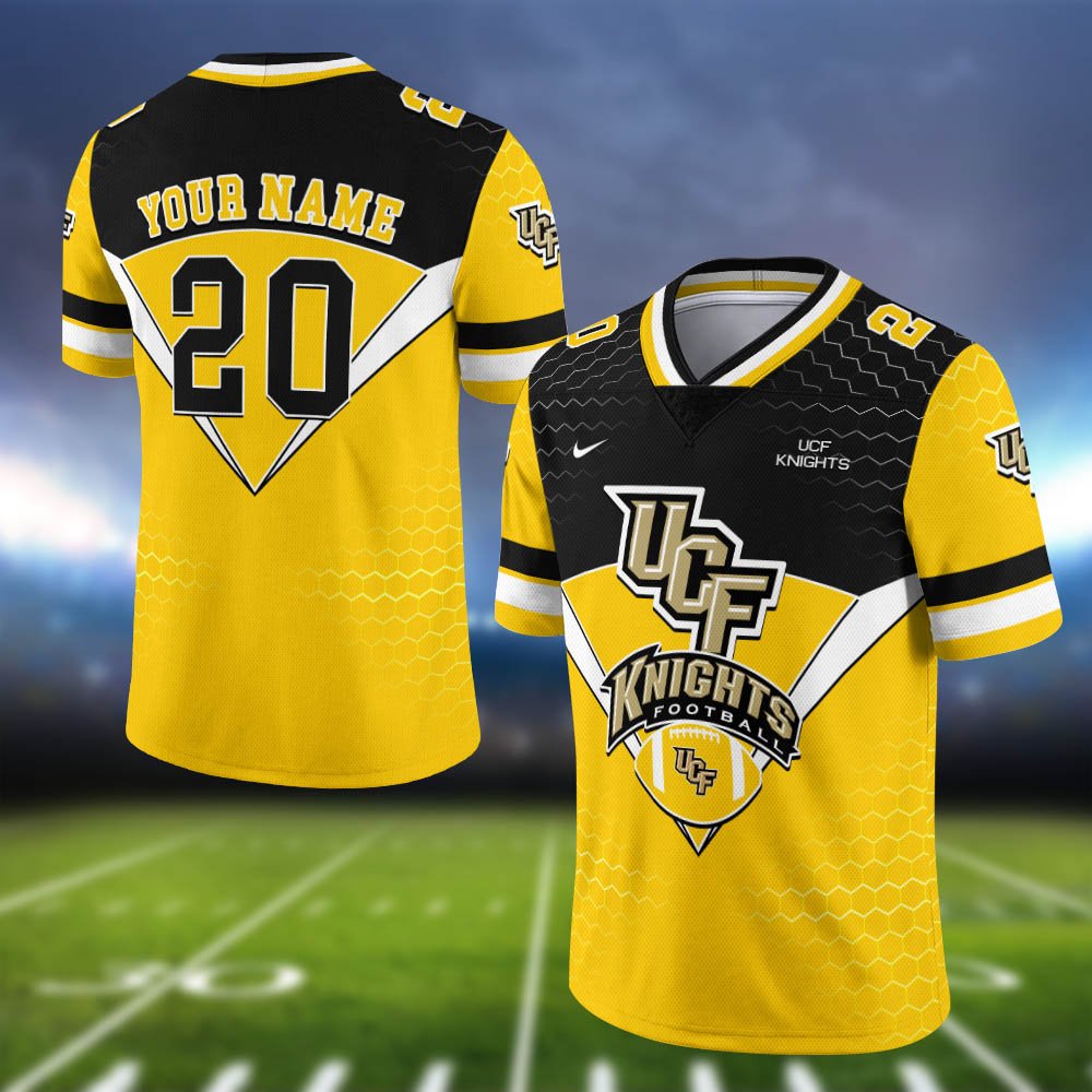 UCF Knights Vneck Football Jersey 2024 Version Personalized Your Name And Number, Sport Shirt, Sport Gifts ETHY-62990
