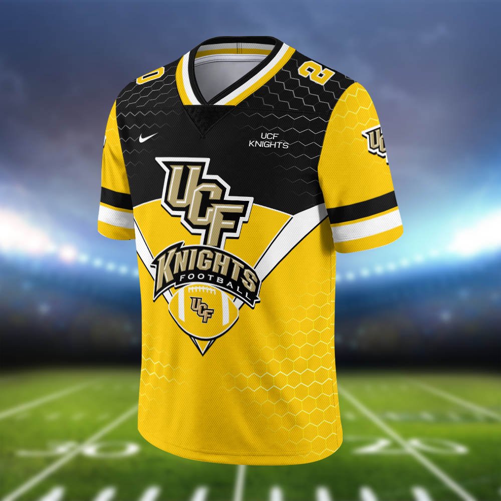 Alternative view of UCF Knights Vneck Football Jersey 2024 Version Personalized Your Name And Number, Sport Shirt, Sport Gifts ETHY-62990