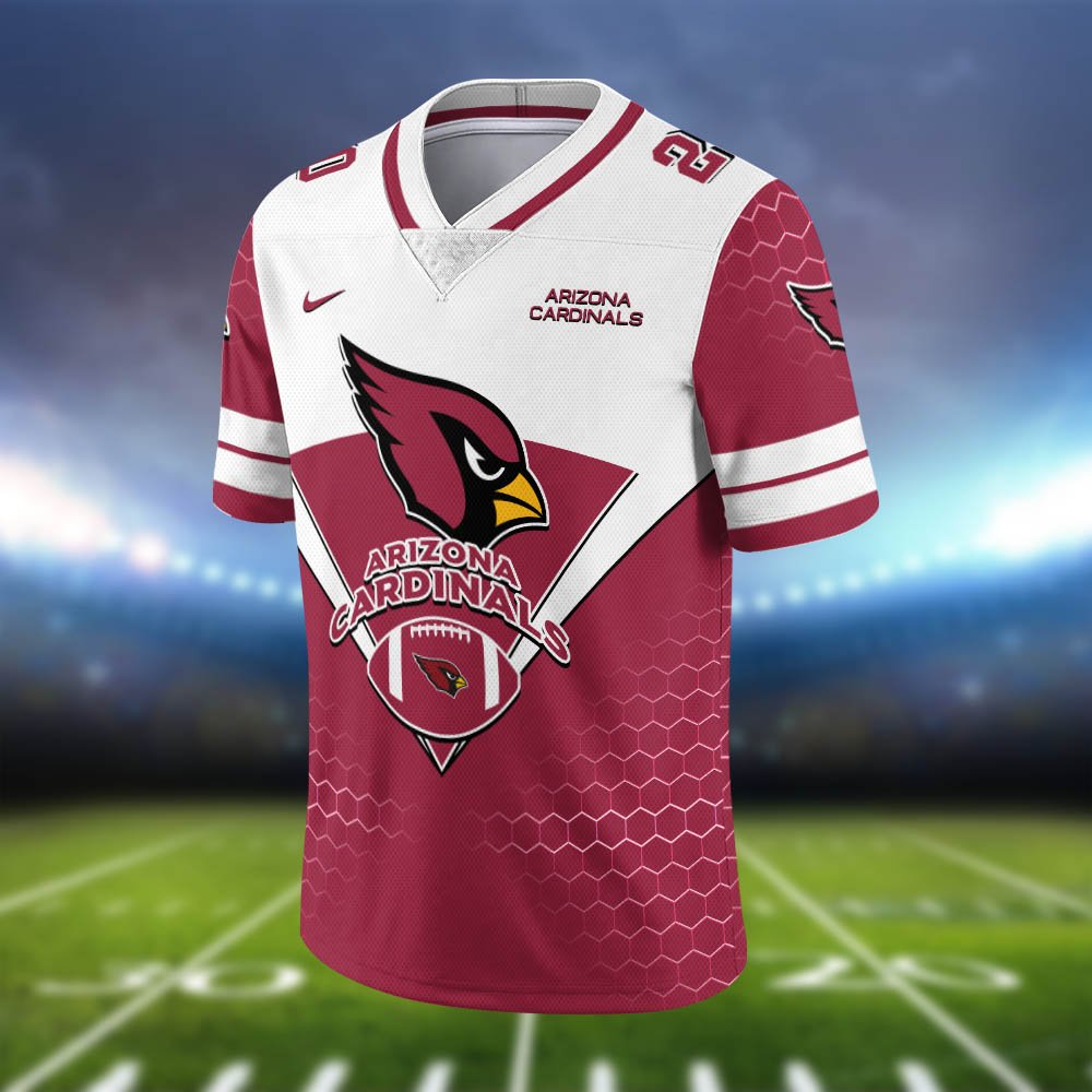 Alternative view of Arizona Cardinals Vneck Football Jersey 2024 Version Personalized Your Name And Number, Sport Shirt, Sport Gifts ETHY-62990