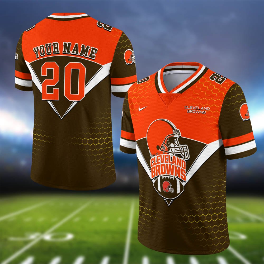 Cleveland Browns Vneck Football Jersey 2024 Version Personalized Your Name And Number, Sport Shirt, Sport Gifts ETHY-62990