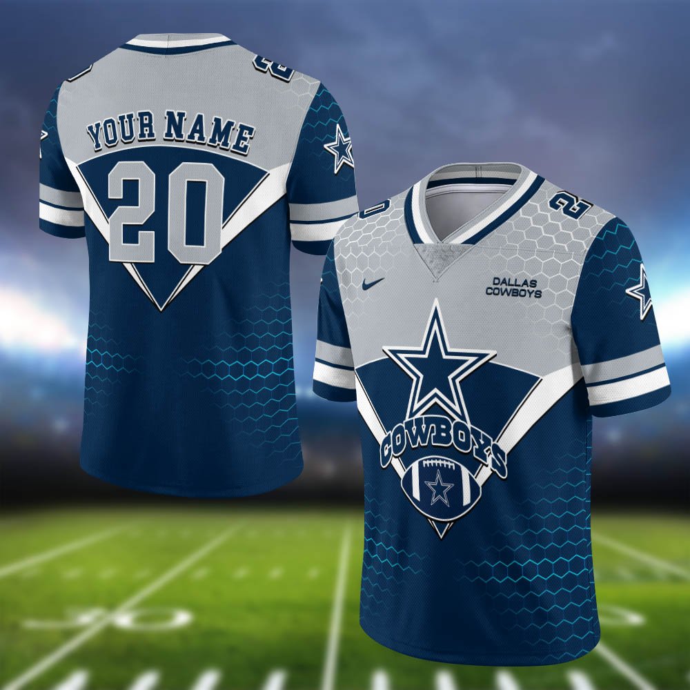 Dallas Cowboys Vneck Football Jersey 2024 Version Personalized Your Name And Number, Sport Shirt, Sport Gifts ETHY-62990