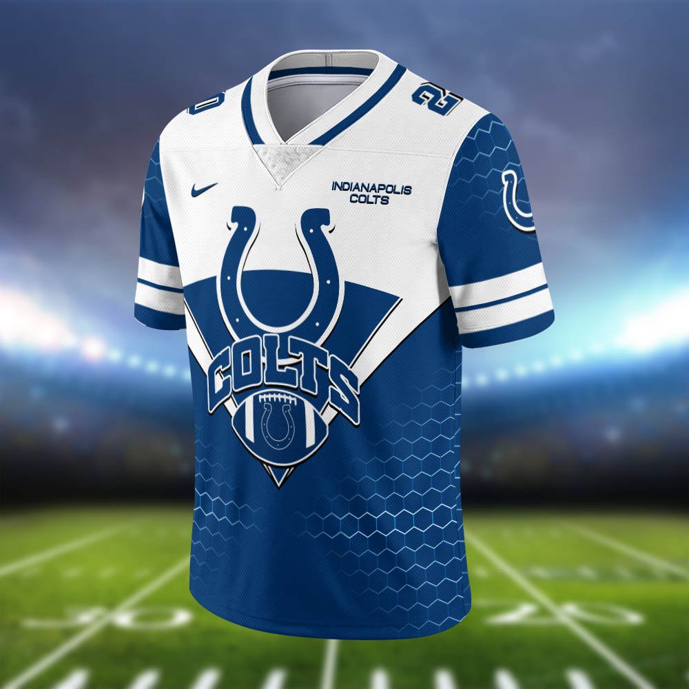 Alternative view of Indianapolis Colts Vneck Football Jersey 2024 Version Personalized Your Name And Number, Sport Shirt, Sport Gifts ETHY-62990