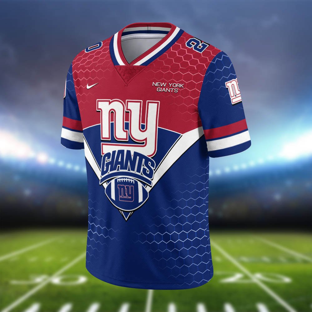 Alternative view of New York Giants Vneck Football Jersey 2024 Version Personalized Your Name And Number, Sport Shirt, Sport Gifts ETHY-62990
