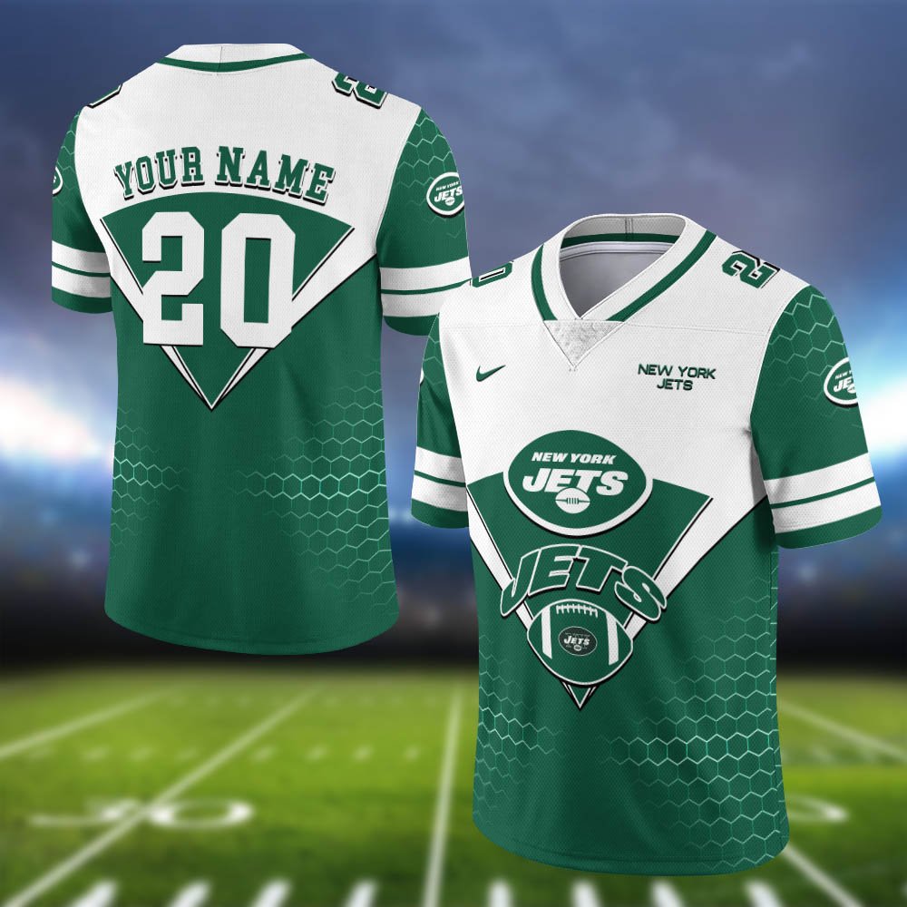 New York Jets Vneck Football Jersey 2024 Version Personalized Your Name And Number, Sport Shirt, Sport Gifts ETHY-62990