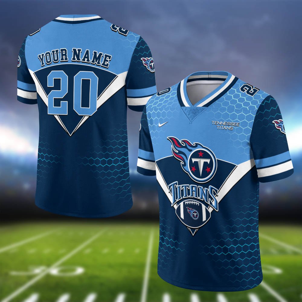 Tennessee Titans Vneck Football Jersey 2024 Version Personalized Your Name And Number, Sport Shirt, Sport Gifts ETHY-62990