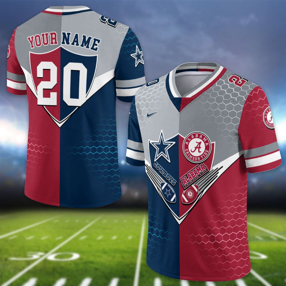Alternative view of Alabama Crimson Tide Vneck Football Jersey 2024 Version Custom Your Team Number And Name, Sport Shirts, Sport Gifts ETHY-62997
