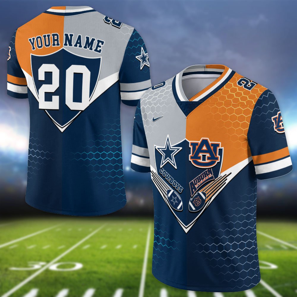 Alternative view of Auburn Tigers Vneck Football Jersey 2024 Version Custom Your Team Number And Name, Sport Shirts, Sport Gifts ETHY-62997