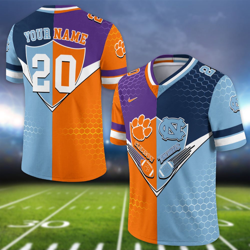 Alternative view of Clemson Tigers Vneck Football Jersey 2024 Version Custom Your Team Number And Name, Sport Shirts, Sport Gifts ETHY-62997